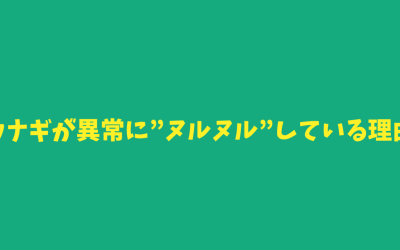 ウナギが異常に”ヌルヌル”している理由