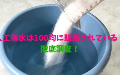 人工海水は100均に販売されている？徹底調査！