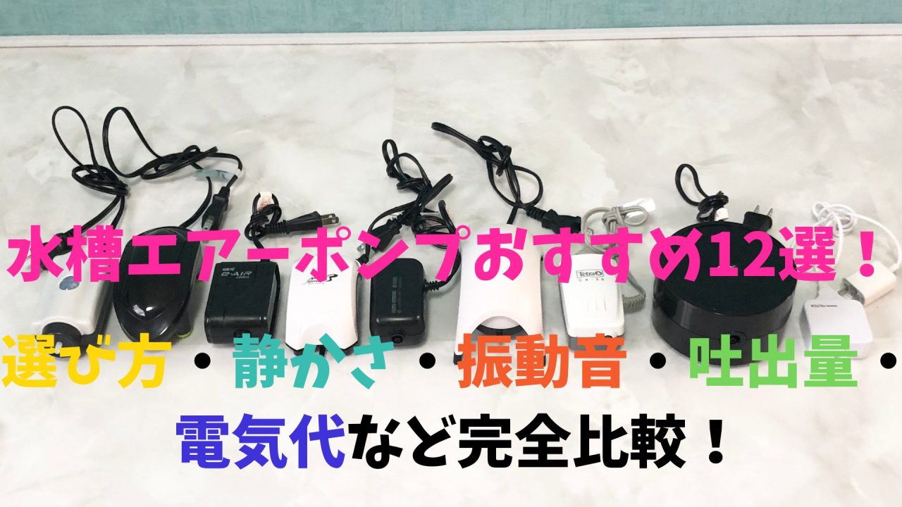 プロ厳選水槽エアーポンプおすすめ12選！選び方・静かさ・振動音