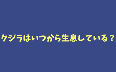 【5千万年前】クジラはいつから生息している？