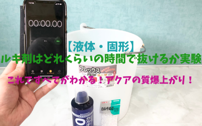 【液体・固形】水槽カルキ剤はどれくらいの時間で抜けるか実験！すべてわかる！