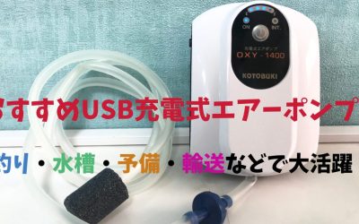 おすすめUSB充電式エアーポンプ！釣り・水槽・予備・輸送などで大活躍！