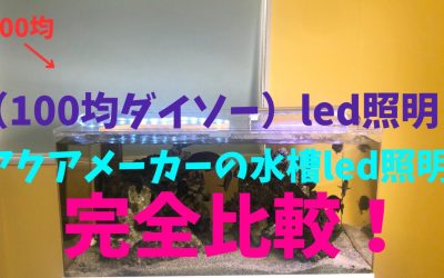 【100均と比較】水槽LED照明！ダイソーとアクアメーカー完全比較！